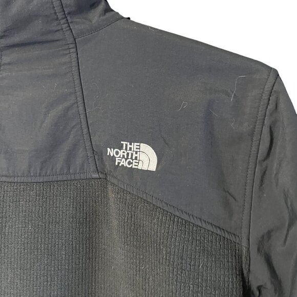 The North Face Fleece Embroidered Logo Black Zip Up Jacket Men's XL - Picture 4 of 9